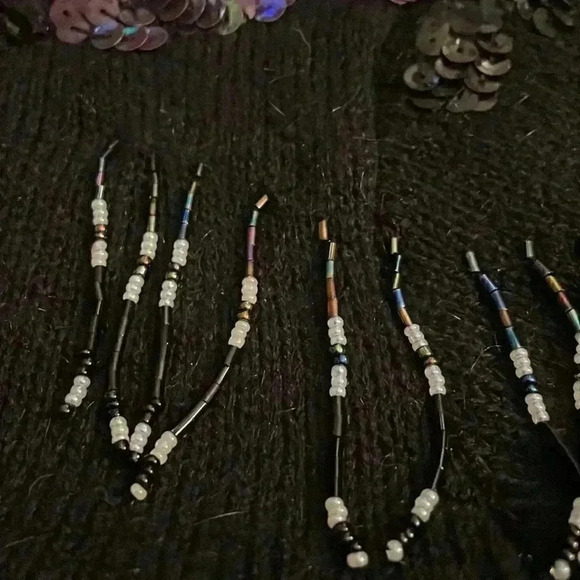 A’Milano vintage 80s sequin and beaded acrylic sweater small - Picture 6 of 6